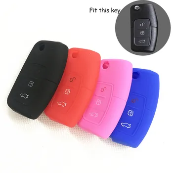 

Silicone Remote Key Fob Cover Case For Ford Focus Fiesta Galaxy C-Max S-Max Falcon Territory Eco Sport Holder
