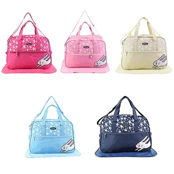 

MrY 1Pcs Mat With Baby Diaper Bag Mummy Stroller Maternity Nappy Bags Sets Print Nursing Handbags Waterproof