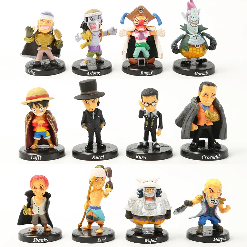 Аниме One Piece Luffy Sabo Shanks Lucci крокодил Moria Buggy Enel Kuro ПВХ Фигурки Коллекционная модель