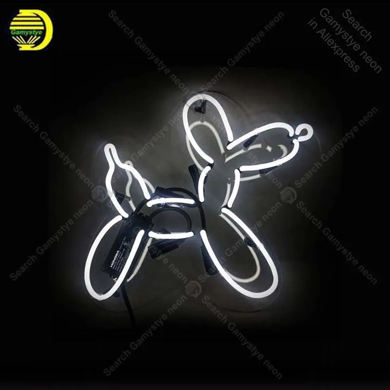 New Balloon Dog White Neon Light Sign Lamp Beer Pub Acrylic 14" 
