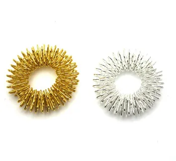 

50Pcs Finger Acupressure Ring Stimulate Finger Reflexology Acupuncture Point Massage Ring Steel Finger Massager Hand Care Tool