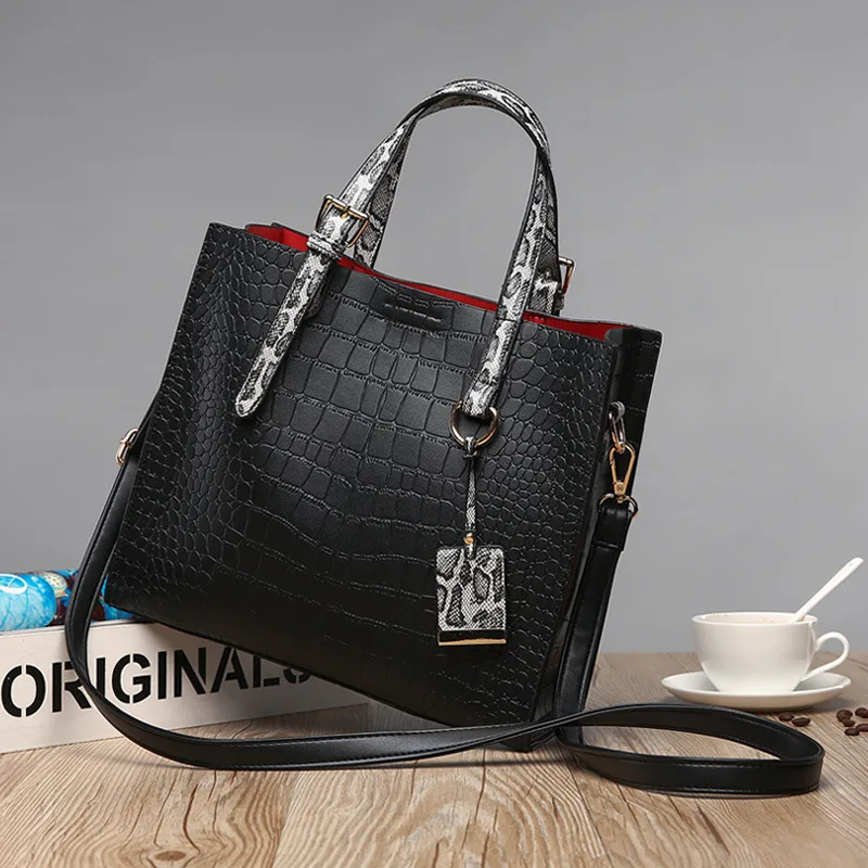 

Alligator PU Women's Shoulder Bags Large Luxury Brand Designer Women Square Handbag Female Crossbody Messenger Bag Sac A Main