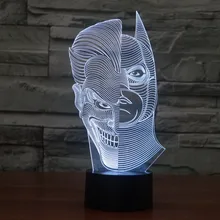 [Seven Neon] двусторонний человек акриловый 7 цветов настольная лампа 3D лампа Новинка светодиодный ночник Миллениум Сокол свет