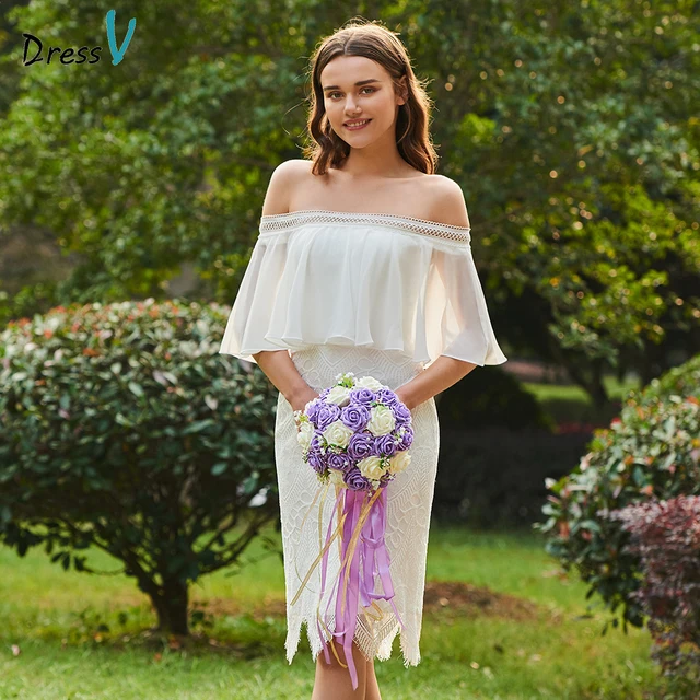 Knee Length Sheath Bridesmaid Dress