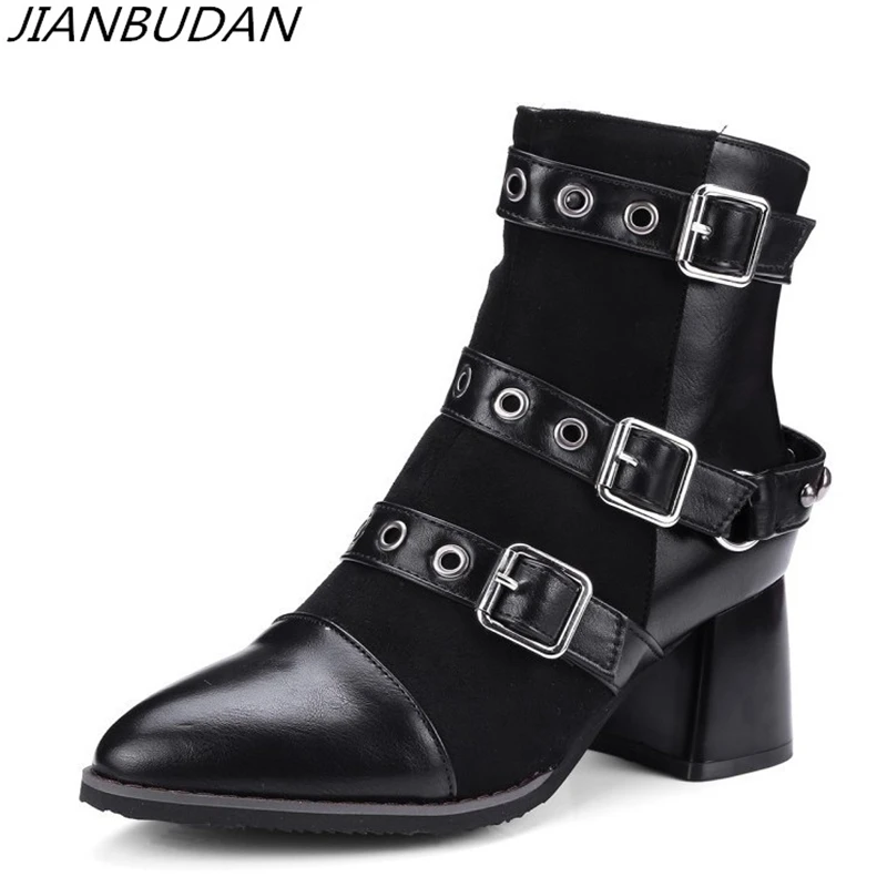 heeled motorcycle boots