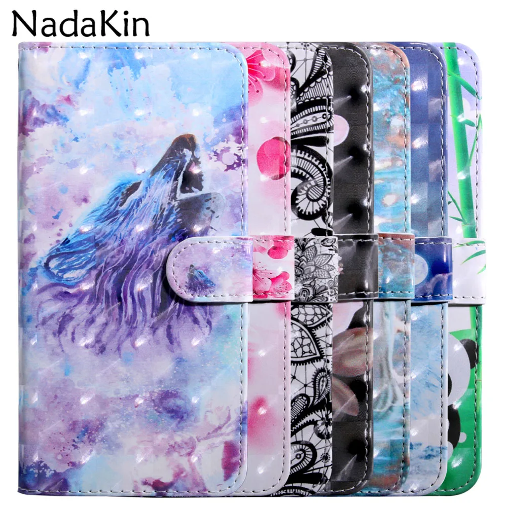 

For Xiaomi Mi A1 A2 Lite Max 2 Pocophone F1 Redmi 6A S2 Note 4X 4 Note 5A Prime 5 Plus 6 Pro 3D Painted Book Case Leather Shell