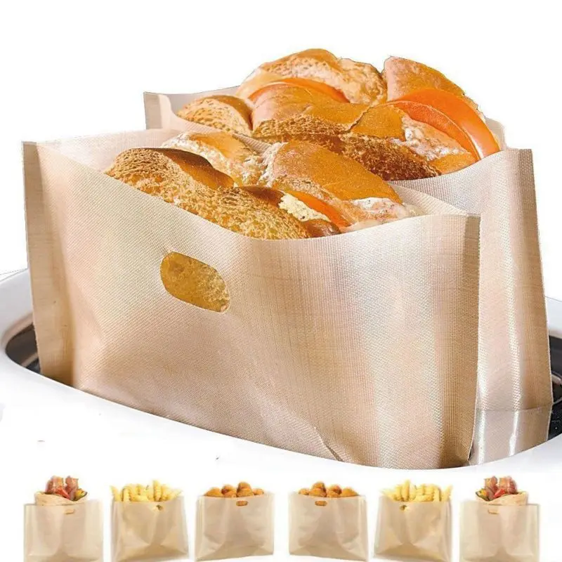 

Teflon Bread Bag Sandwich Toast Non-stick Bag High Temperature Fiber Bag Beige Resistant Easy To Clean Repeatedly Supplies