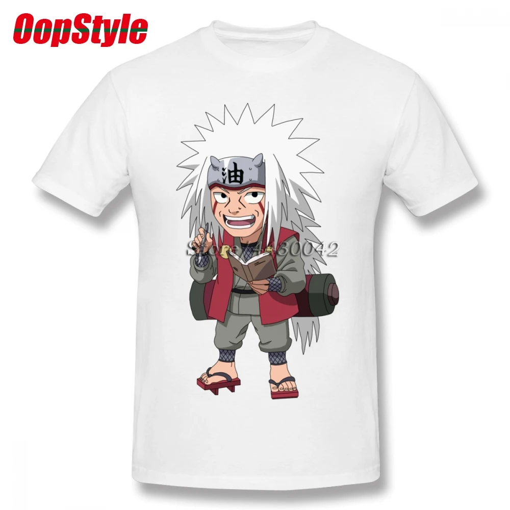 Наруто Jiraiya футболка для мужчин Прямая поставка короткий рукав хлопок плюс