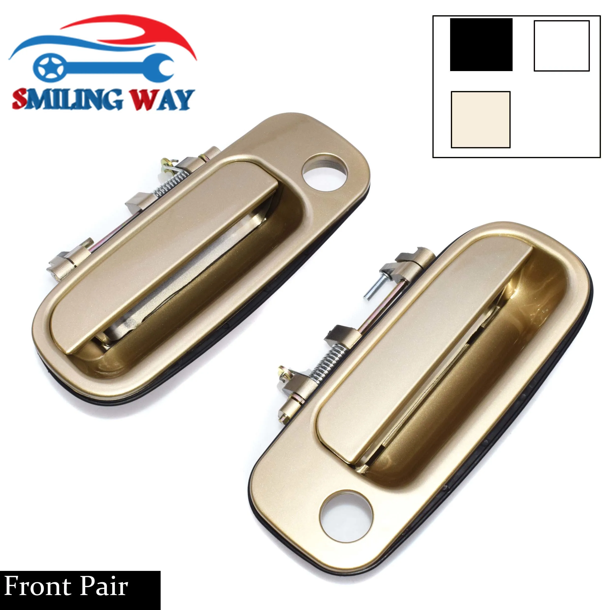 Us 15 6 22 Off Smiling Way Outside Door Handle Pair For Toyota Camry 1992 1993 1994 1995 1996 2 2 3 0 Front Rear Left Right Beige Black White In