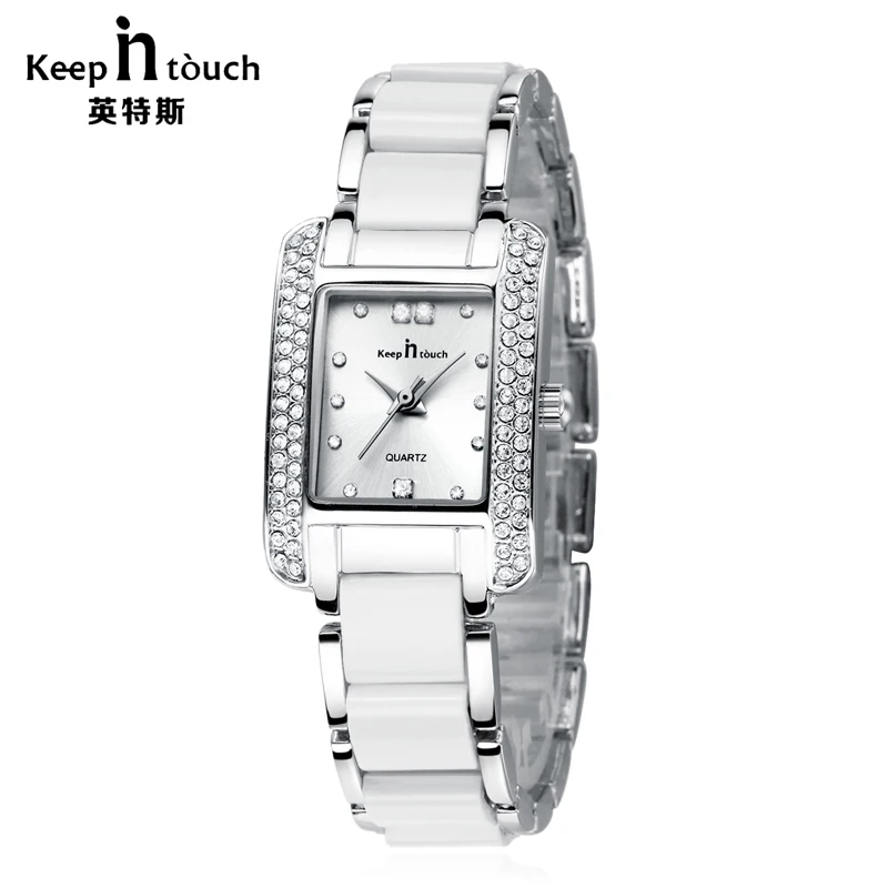 

KEEP IN TOUCH Luxury Jewelry Ladies Square Watches Diamond Bracelet Quartz Women Watch Fashion Casual Reloj Mujer