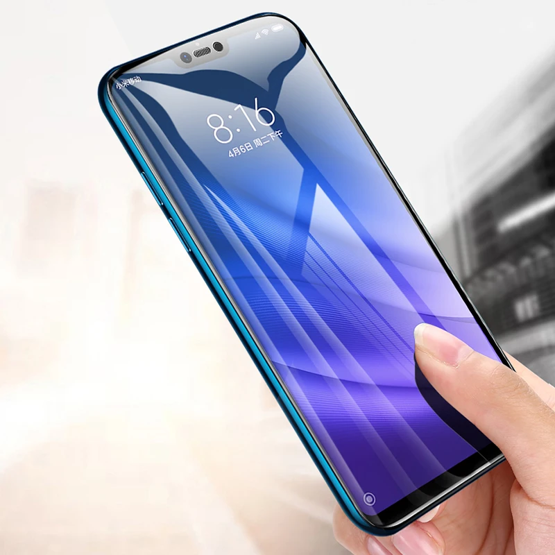Защитная пленка для экрана Xiaomi Mi 8 Lite защитная из закаленного стекла с полным