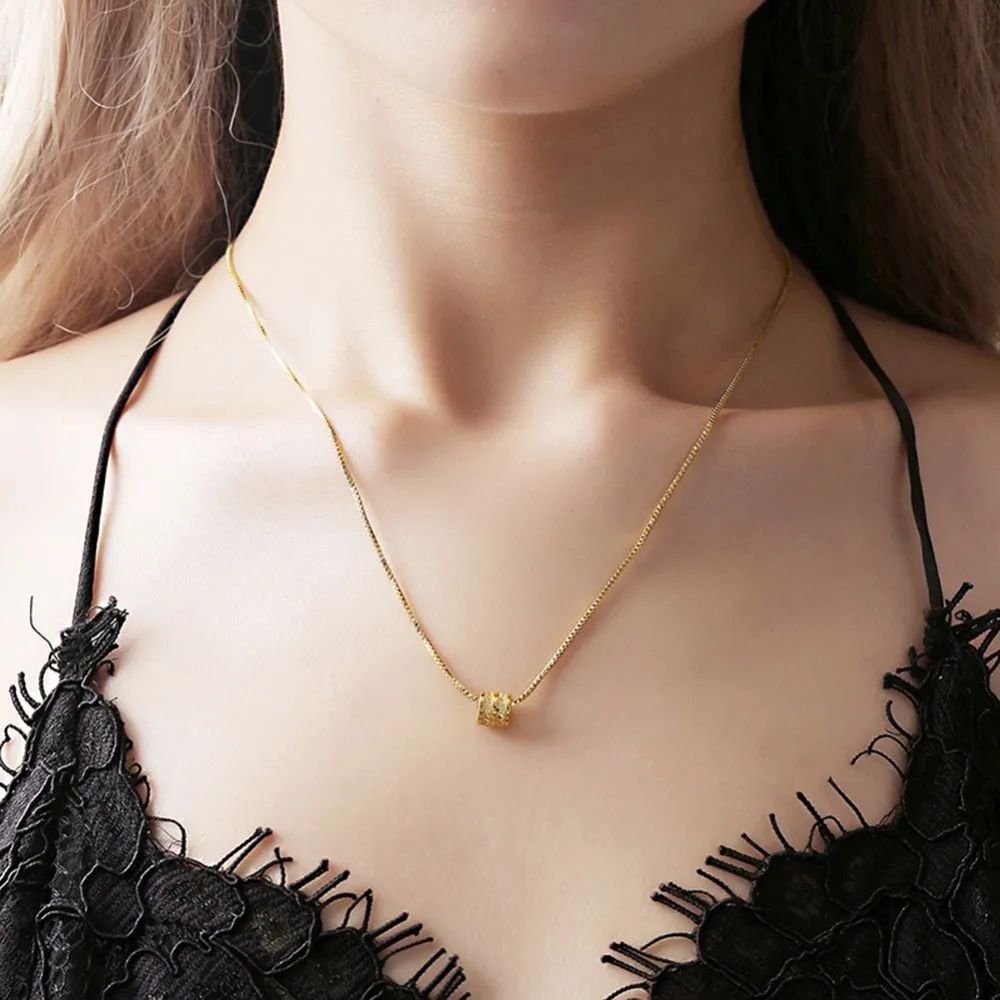 Hot Models Fashion Gold color Bead Drop Short Clavicle Chain Fashion