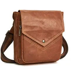 100% Натуральная воловья винтажная мужская сумка через плечо Вертикальная мужская сумка для отдыха через плечо Повседневная брендовая