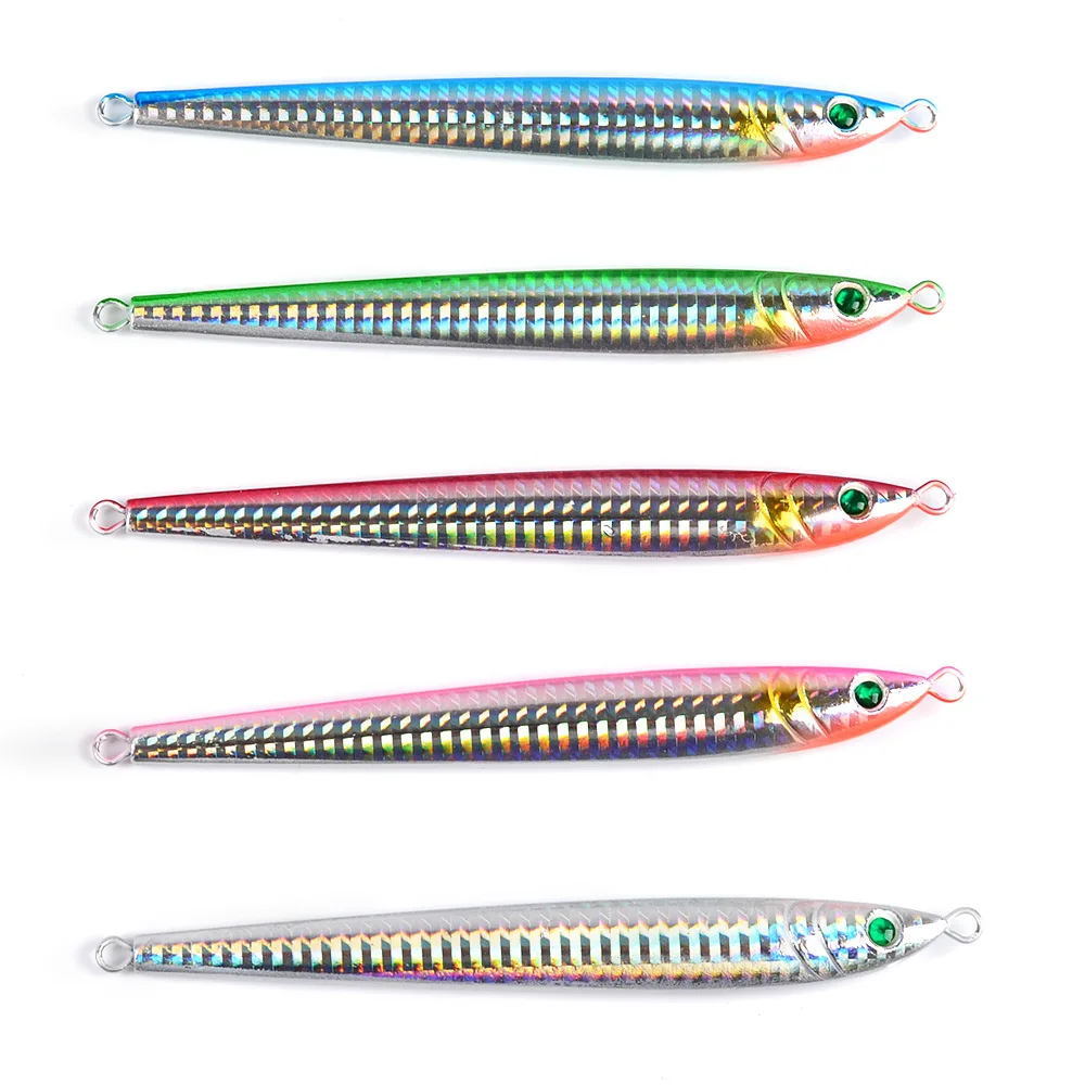 

Metal Jigging Lead Alloy Fishing Lure 3D Eyes Artificial Sea Fishing Paillette Wobbler Artificial Hard Baits 7g/10g/17g/40g/60g