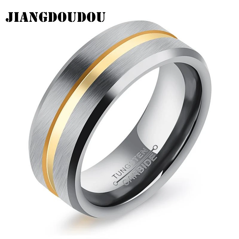 New Men Ring 100 Titanium Carbide Men's Jewelry Wedding Bands Classic