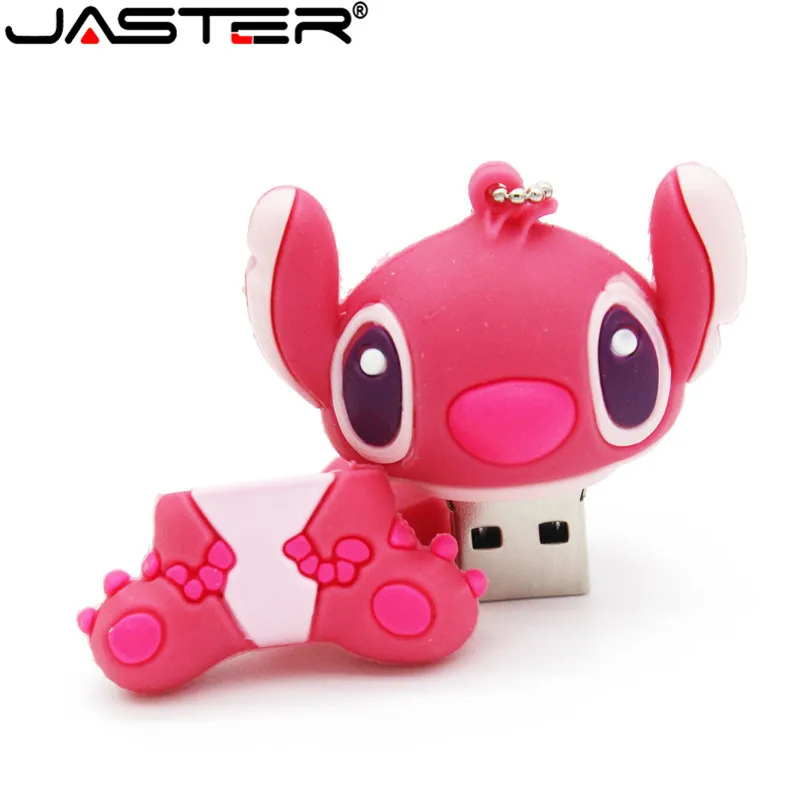 JASTER настоящий мультфильм Лило& Ститч USB флэш-накопитель 4 ГБ 8 ГБ 16 ГБ 32 ГБ U диск милый большой палец карта памяти 64 ГБ флеш-накопитель usb флеш-накопитель