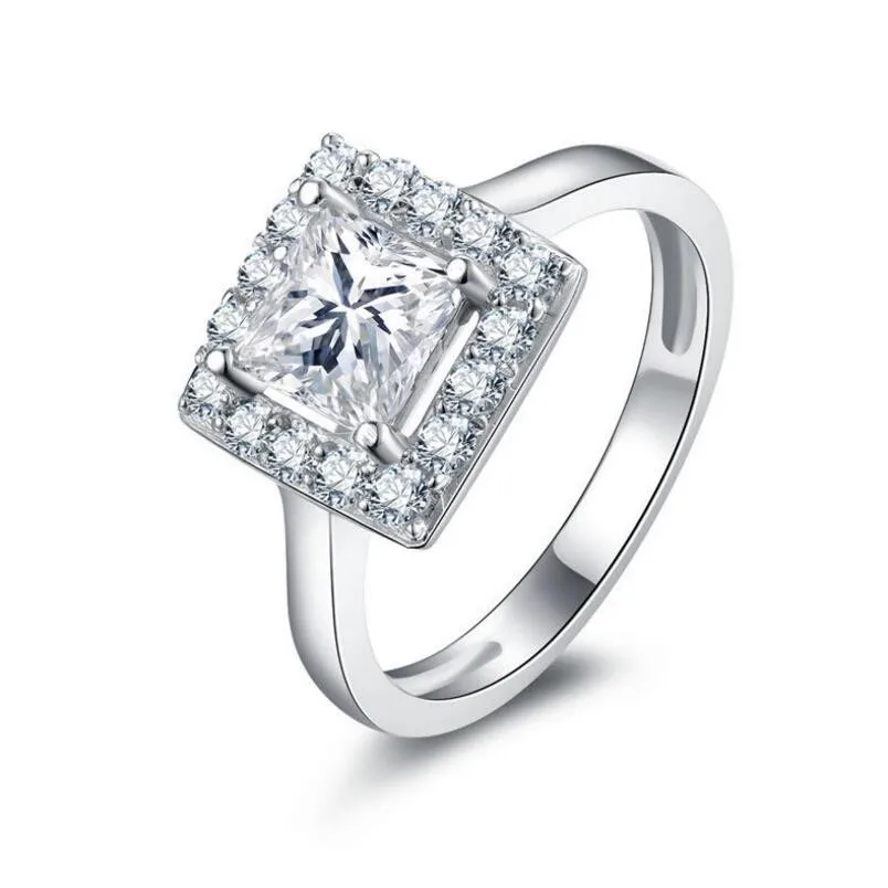 

1.25 carat 925 sterling silver women's classic diamond ring wedding ring customized diamond ring (XJ)