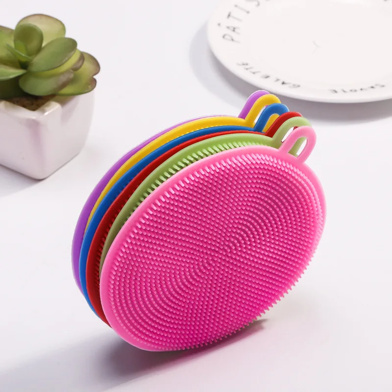

Magic Silicone Dish Bowl Cleaning Brush Multifunction Scouring Pad Pot Pan Wash Brushes Kitchen Cleaner Washing Tool