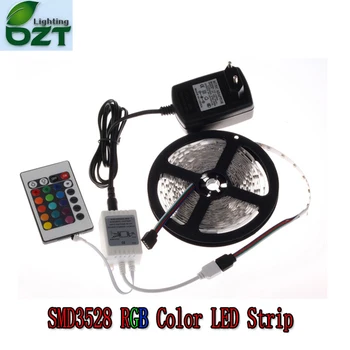 RGB LED Strip 5M 300Led 3528 SMD 24Key IR Remote Controller 12V 2A Power Adapter Flexible
