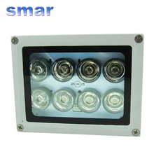 100%-Lámpara de visión nocturna para cámara CCTV, iluminador infrarrojo IR, 8 LED, 40-80m, novedad