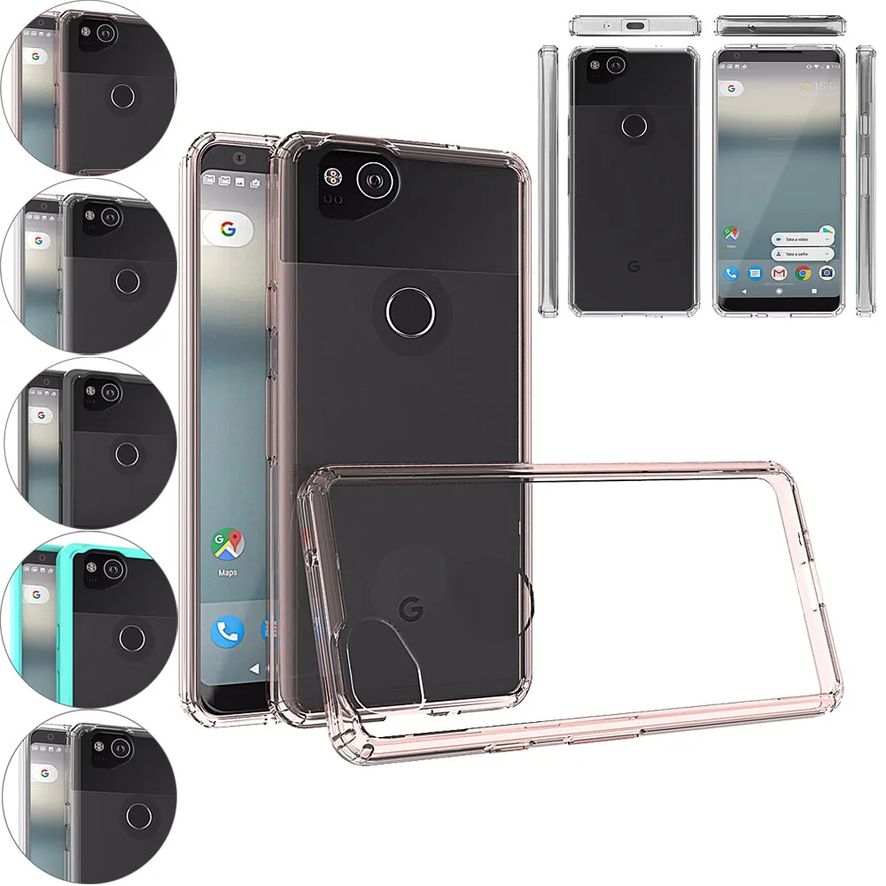 Ультратонкий Прозрачный мягкий ТПУ Жесткий Чехол для Google Pixel 2 / Muski | Мобильные