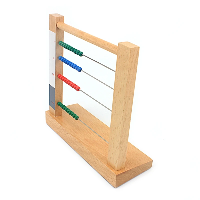 Peuter Houten Montessori Math Speelgoed Kralen Abacus Speelgoed Computing Rack Cent Tien Honderden Housands Kralen Speelgoed Voor Kinderen Jongens Meisjes