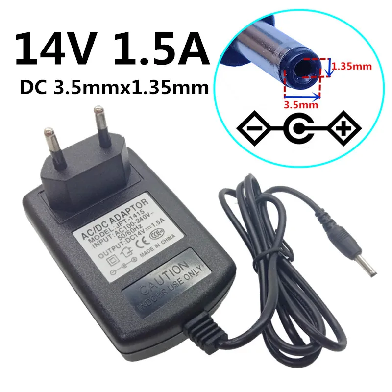 

DC 14V 1.5A US EU UK AU plug Converter Adaptor Power Adapter 220V To 14 Volt 1500mA Power Supply Switching DC 3.5mm*1.35mm