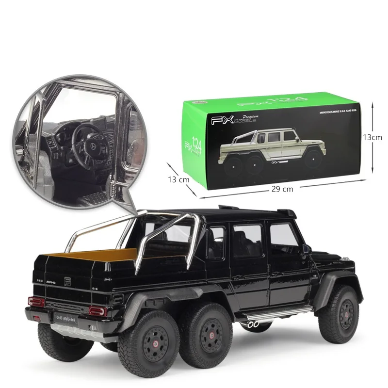 1:24 Welly Benz G63 AMG 6X6 черный/белый/золотой/серебристый/красный литой под давлением модель автомобиля