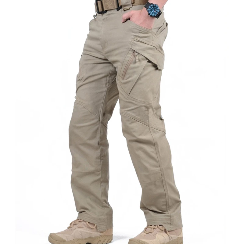 

2017 IX9 City Tactical Cargo Pants Men Combat SWAT Army Military Pants Cotton Many Pockets Stretch Flexible Man Casual Trousers