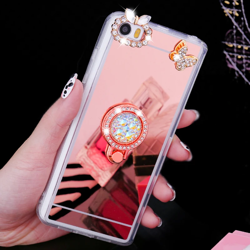 

Mirror Case For Xiaomi mi 5 5S 5C 6 Plus 8 SE mi 5X 6X A1 A2 Luxury Bling Diamond Soft TPU Back Cover For Xiaomi Max 3 Mix 2 2S