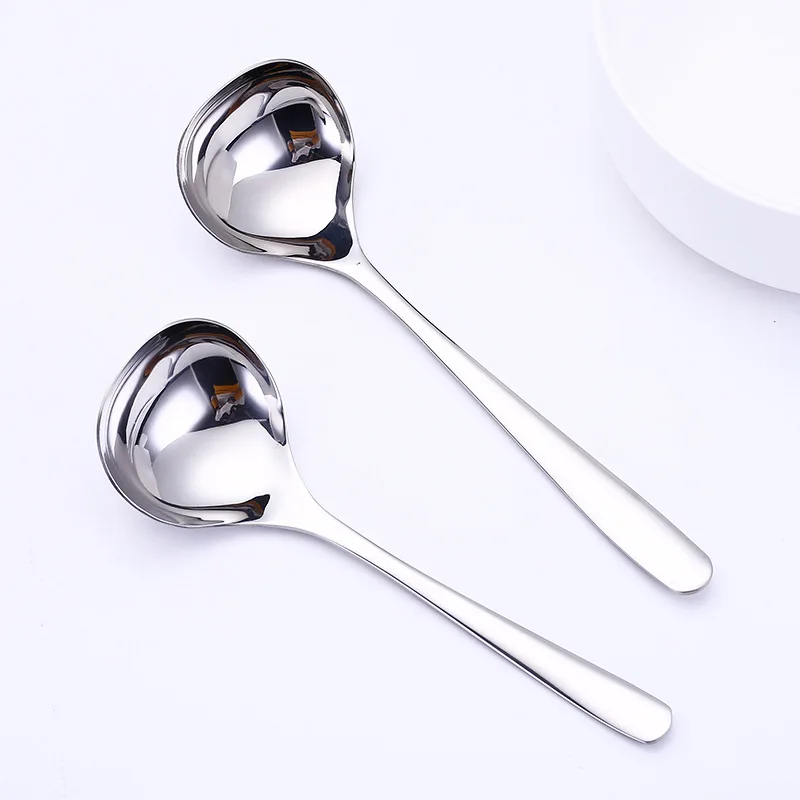 

2pcs/set Soup Spoon Deepen Thickened 18/8 stainless steel Serving Spoons