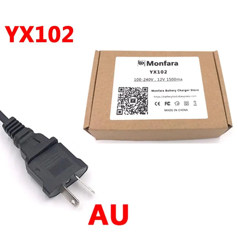 100 V-240 V Портативное 12V умное свинцово-Кислотное зарядное устройство для автомобильного мотоцикла адаптер питания США ЕС вилка черный Автомобильный инструмент - Цвет: YX102 - AU Plug