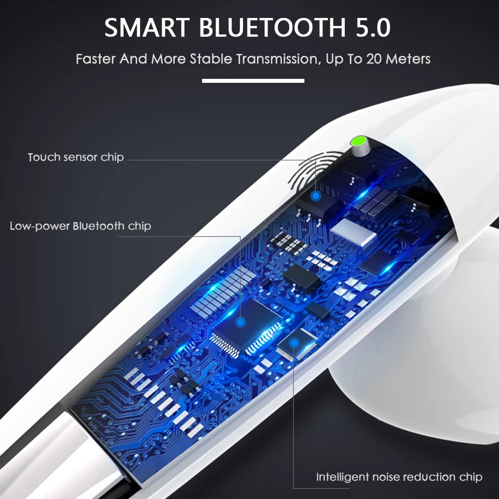 Bluetooth наушники i18 TWS с сенсорным управлением беспроводная гарнитура super bass