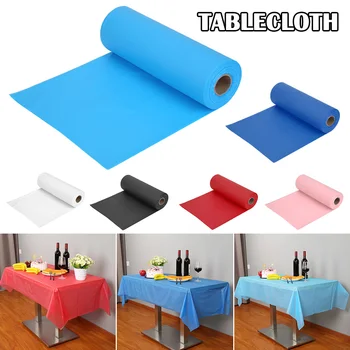 

30-meter plastic disposable tablecloth can be cut at any time. Wedding banquet party plastic picnic tablecloth JA55