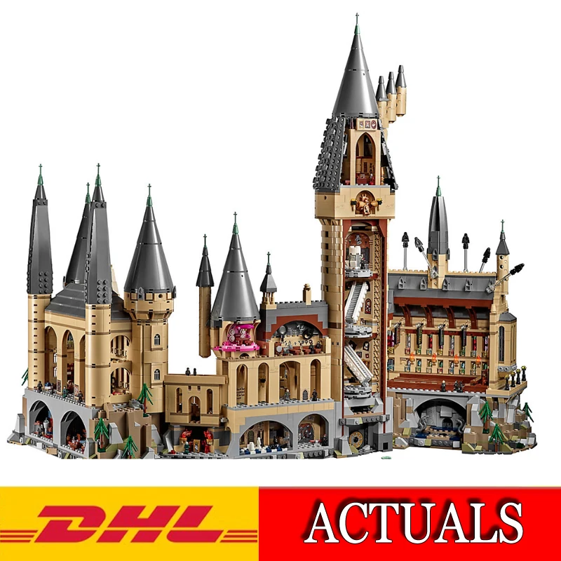 

New DHL Lepin Set 6742Pcs 16060 Harry Magic Potter Hogwarts Castle Model Building Kit Blocks Bricks Educational Toy Gift 71043