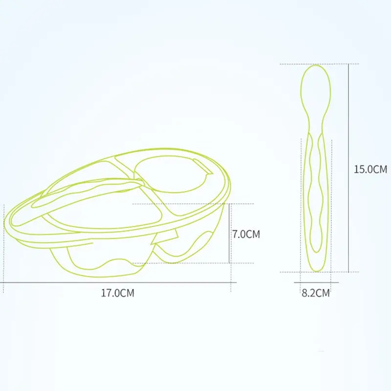 Детская миска для еды, набор ложек для кормления детей, тренировочная миска с температурной ложкой, красочная посуда, анти-горячий, новинка