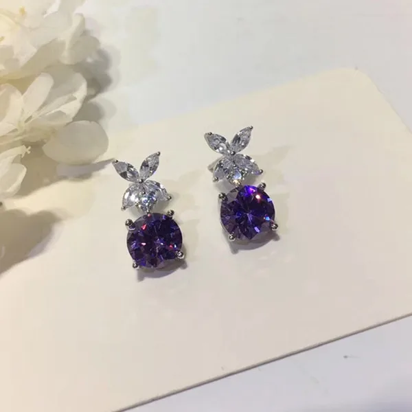 

Designer Fashion 925 Sterling Silver Jewelry 3A Cubic Zirconia Party Earring
