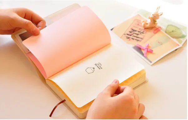 2015-2016 Cute Kawaii Notebook Cartoon Molang Rabbit Journal  Diary Planner Notepad for Kids Gift Korean Stationery10