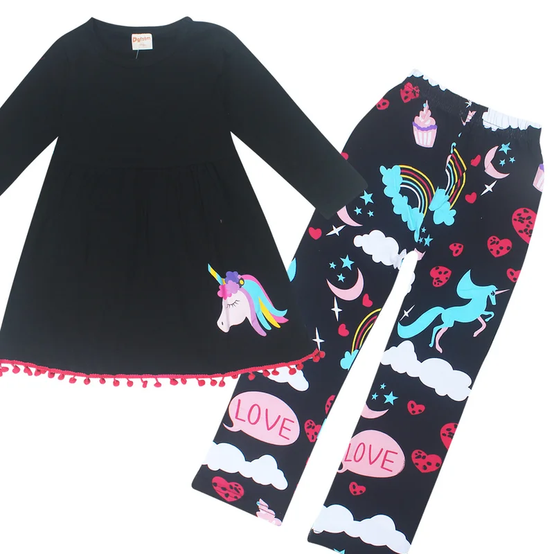 

2018 Unicorn Baby Girls Clothing Set Unicorn Toddler Kids Baby Girls Outfits Clothes Long Sleeve T Shirt Top + Leggings