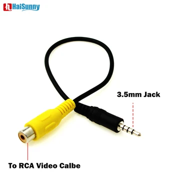 

HaiSunny 3.5mm Jack Video Cable Adapters Male Plug To RCA Cable Female Port For Car GPS DVR Video AV Adapter Monitor System