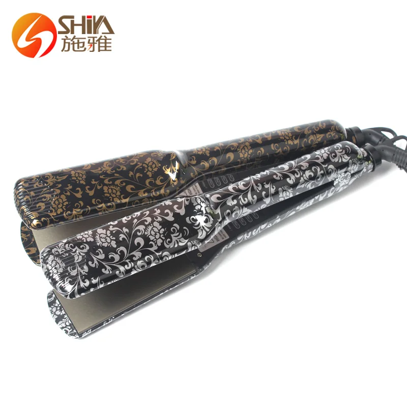 

Temperature controlled straightener Fashion modeling  straight hair  plywood Quick hair pulling tools
