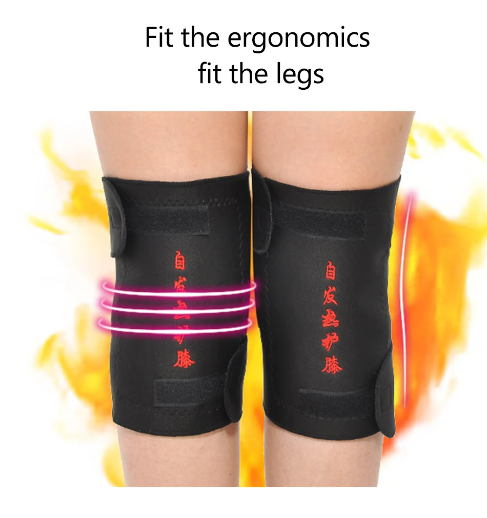 1 пара турмалиновые наколенники для магнетической терапии с заплатами на коленях, Ремни самостоятельно нагревательный магнит топливного бака защитная накладка Магнитный фиксатор для колена rodillera imane