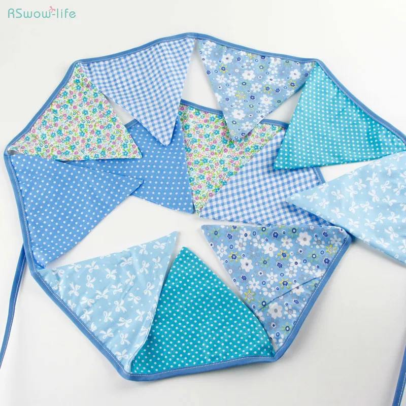 

Blue Pennant Children's Birthday Party Decorations Photo Background Wedding Cloth Decoration Party Hanger