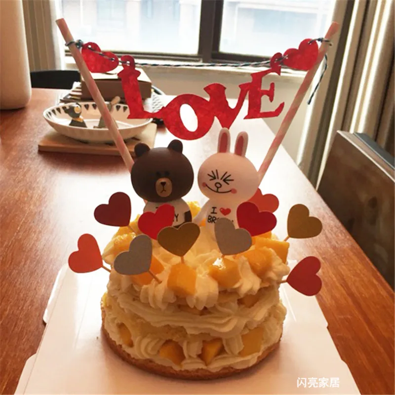 Медведь Кролик игрушка Топпер для взрослых 50 день рождения украшения товары
