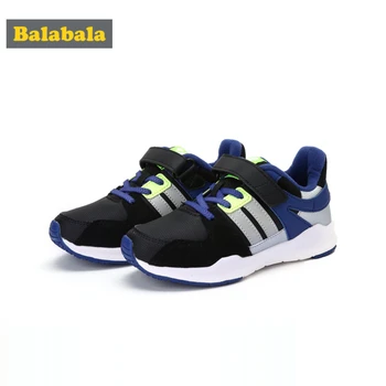

Balabala Boys Fleece-Lined Sneakers with Hook-and-loop Strap Kids Toddler Boy Casual Sneakers with Reflective Tab