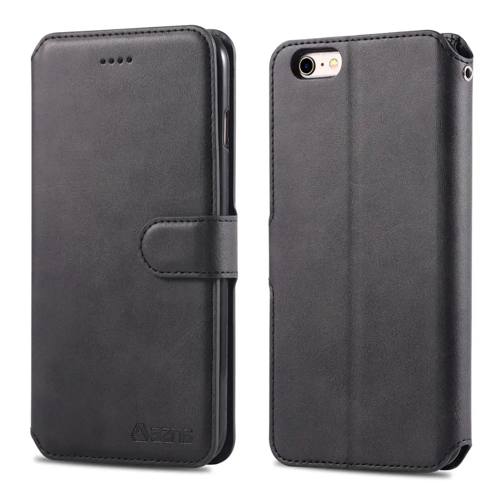 Деловой кожаный чехол кошелек для iPhone 6 6s iPhone6 Plus мягкий силиконовый из ТПУ с