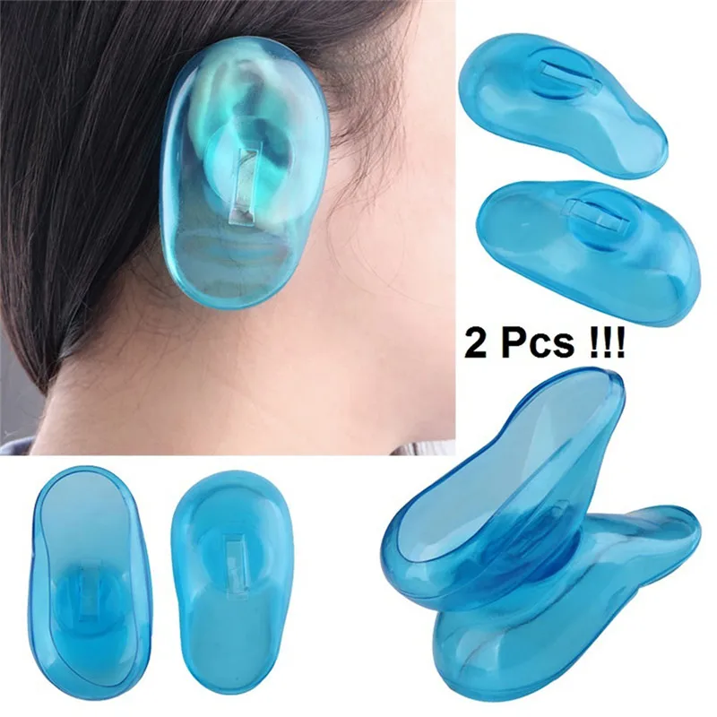 Silicone 1Pair Hairdressing Ear Cover Ear Protection Hair Dye Shield Protect Color Styling Tool Salon Barber Supplies 1pc car armrest box cover storage protection cushion for tesla 3 x s y styling accessories pvc artificial leather