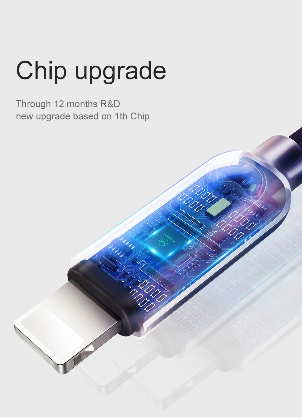 10 шт./лот Mcdodo USB кабель для iPhone X Xs Max XR 2.4A Быстрая зарядка USB зарядное устройство кабель для передачи данных автоматическое отключение USB зарядное устройство светодиодный шнур