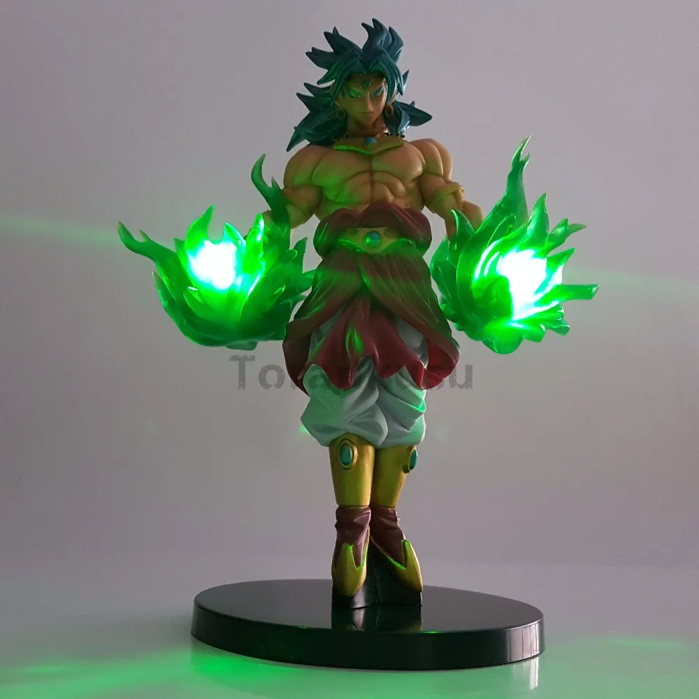 Dragon Ball Z фигурки игрушки Broly Green power аниме Dragon Ball Супер Broly светодиодные фонари модель игрушки Esferas Del Dragon