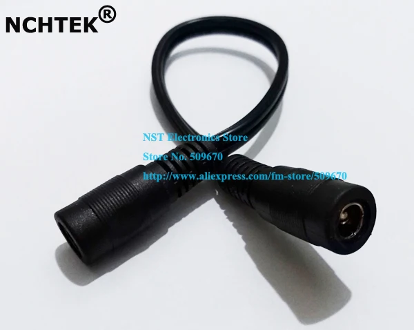 

NCHTEK DC 5.5x2.1mm Female to Female Power Plug Extension Connector Cable About 20CM/Free Shipping/5PCS